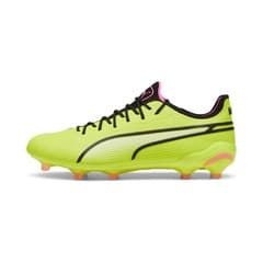 PUMA キング アルティメット FG/AG ユニセックス エレクトリックライム×プーマ ブラック×ポイズンピンク