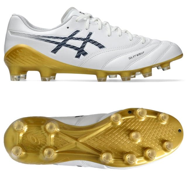 asics DS LIGHT X-FLY 6 ホワイト×ネイビー×ゴールド