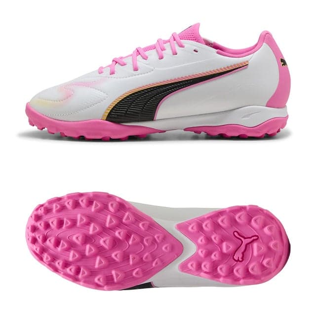 PUMA キング 20 マッチ TT+Mid ホワイト×ピンク×ブラック