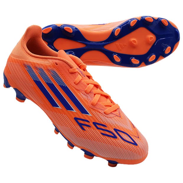 adidas F50 リーグ HG/AG J ビームオレンジ×ルシッドブルー