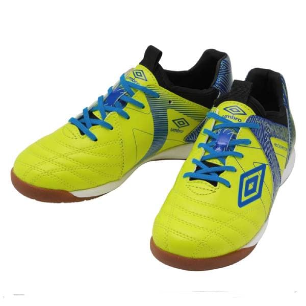 Umbro アクセレイター TR JR ワイド IN イエロー ブルー フットサル インドア トレーニング ワイドモデル