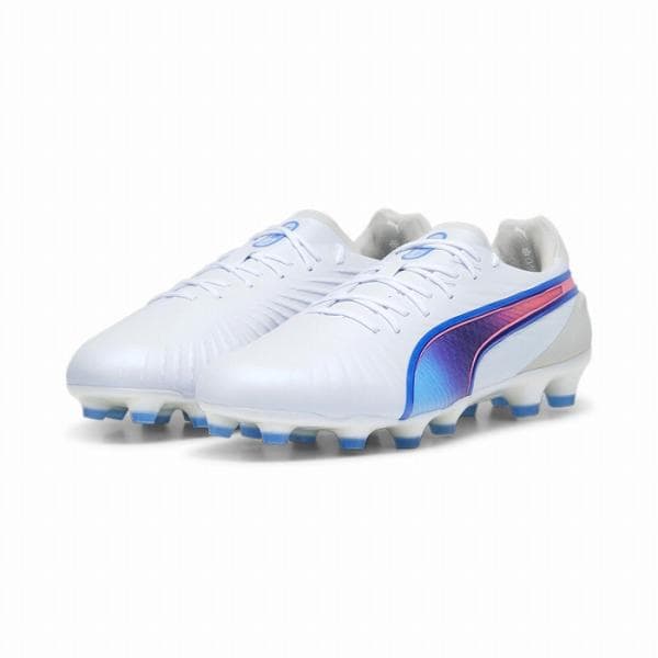 PUMA キング アルティメット HG/AG ホワイト×ブルー