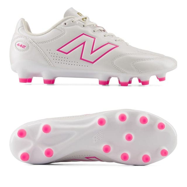 New Balance 442 エリート HG/AG V3 ウィズ:2E ホワイト×ピンク