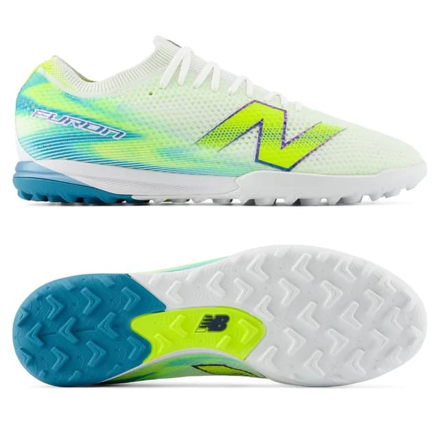 New Balance フューロン エリート TF V9 ウィズ:2E ホワイト×イエロー×ブルー