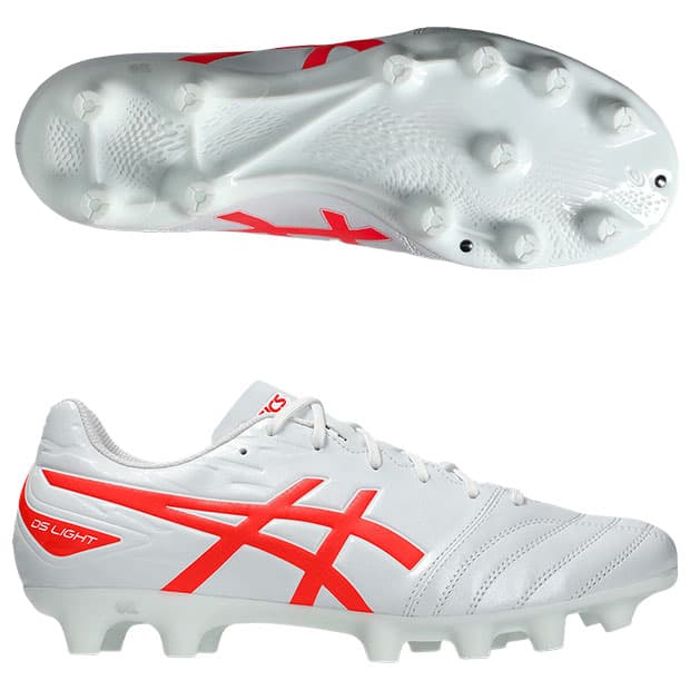 asics DSライト クラブ ホワイト×フラッシュレッド