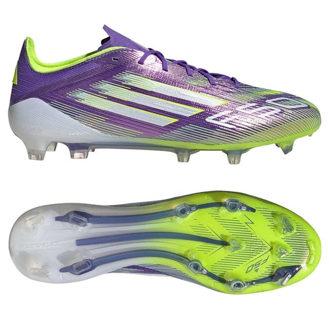 adidas F50+ FG パープル×ホワイト×イエロー