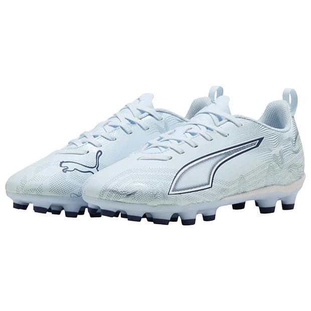 PUMA ウルトラ 6 プレイ HG/AG + MID JR 子供 Icy ブルー ホワイト-ブルー Jewel