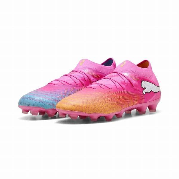 PUMA フューチャー 9 プロ HG/AG ピンク/アクア 左右色違い