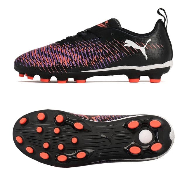 PUMA フューチャー 8 プレイ HG/AG + MID ブラック×パープル