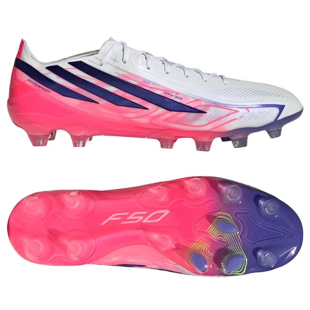 adidas F50 ハイパーファスト エリート HG/AG JAPAN ホワイト×パープル×ピンク